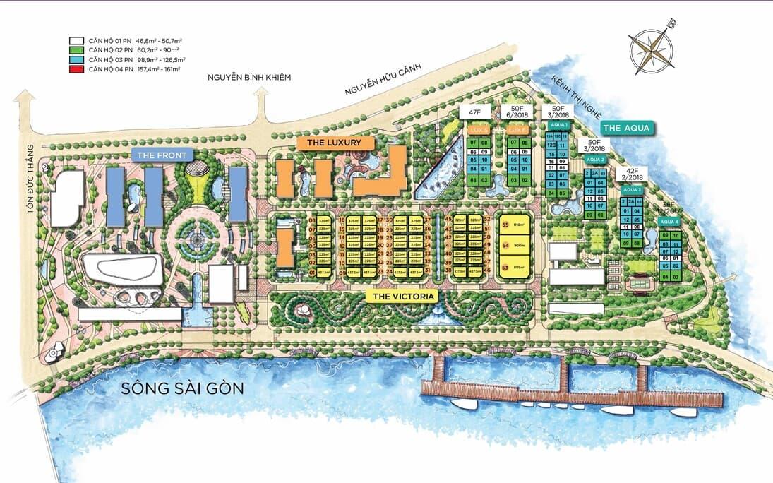Layout và mặt bằng Aqua 4 Vinhomes Golden River chi tiết 1 mat-bang-vinhomes-golden-river-tong-the